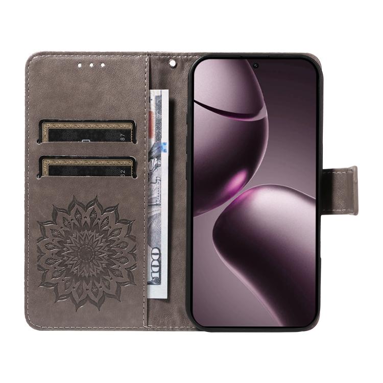 For Xiaomi 15T 5G Embossed Sunflower Pattern Flip Leather Phone Case