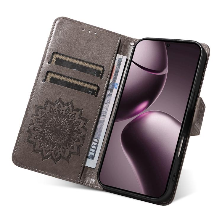 For Xiaomi 15T 5G Embossed Sunflower Pattern Flip Leather Phone Case