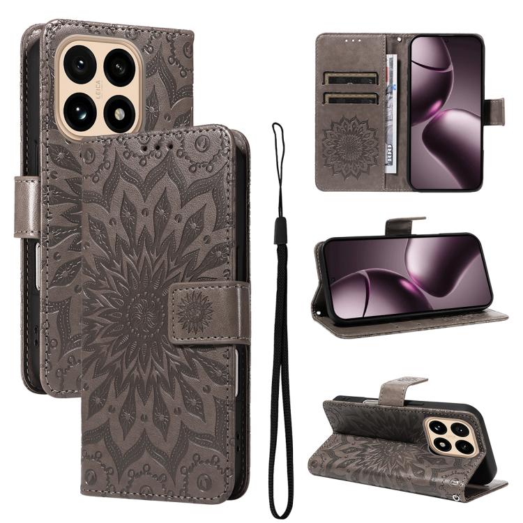 For Xiaomi 15T 5G Embossed Sunflower Pattern Flip Leather Phone Case