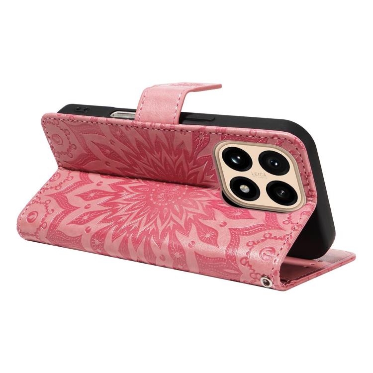 For Xiaomi 15T 5G Embossed Sunflower Pattern Flip Leather Phone Case