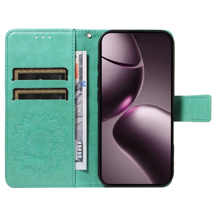 For Xiaomi 15T 5G Embossed Sunflower Pattern Flip Leather Phone Case
