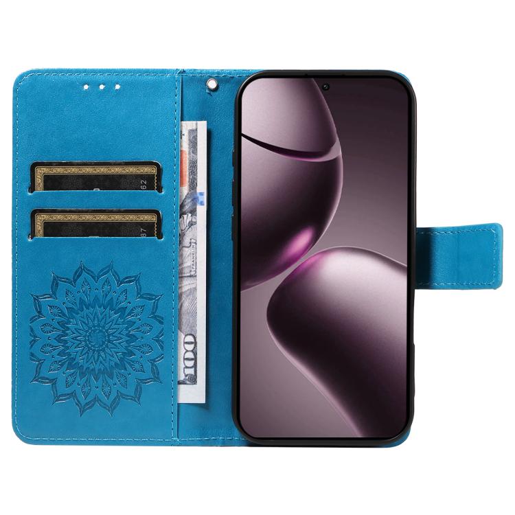 For Xiaomi 15T 5G Embossed Sunflower Pattern Flip Leather Phone Case