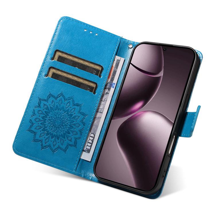 For Xiaomi 15T 5G Embossed Sunflower Pattern Flip Leather Phone Case