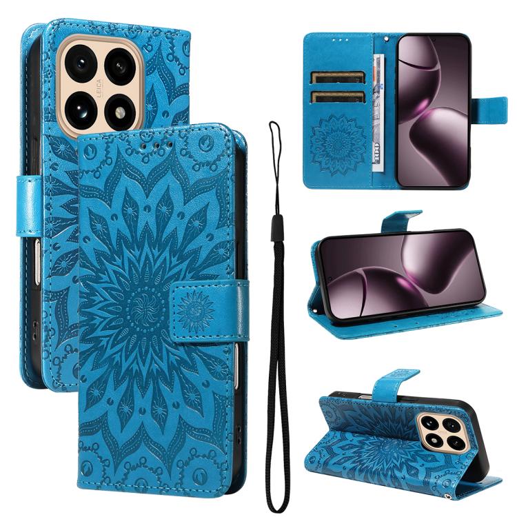 For Xiaomi 15T 5G Embossed Sunflower Pattern Flip Leather Phone Case