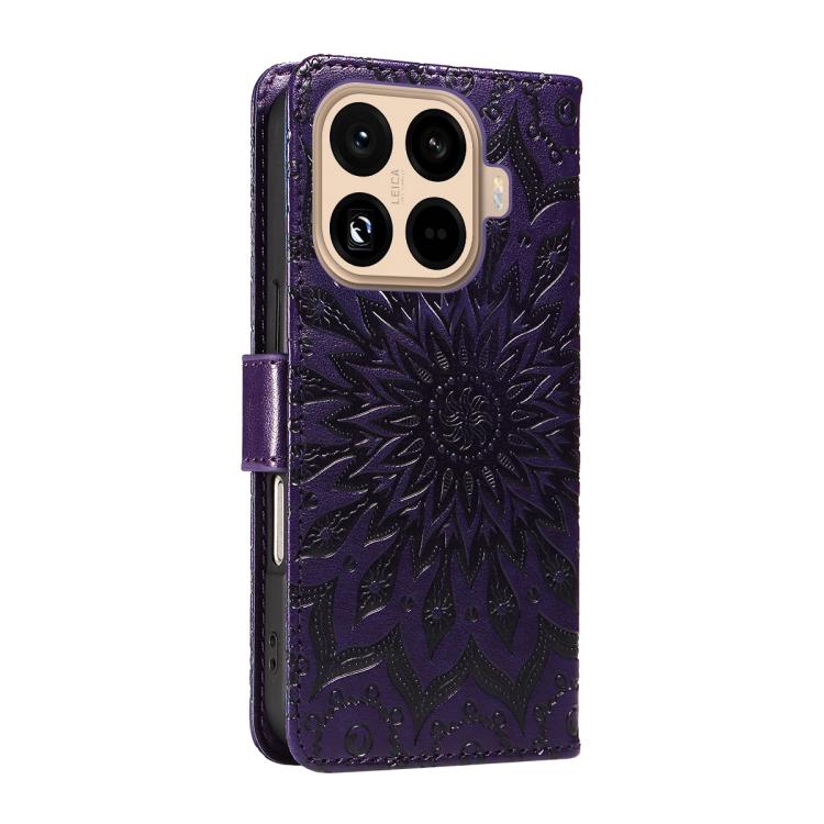 For Xiaomi 15T Pro 5G Embossed Sunflower Pattern Flip Leather Phone Case