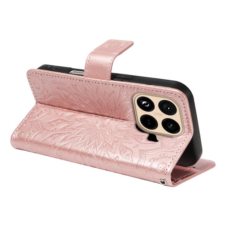 For Xiaomi 15T Pro 5G Embossed Sunflower Pattern Flip Leather Phone Case