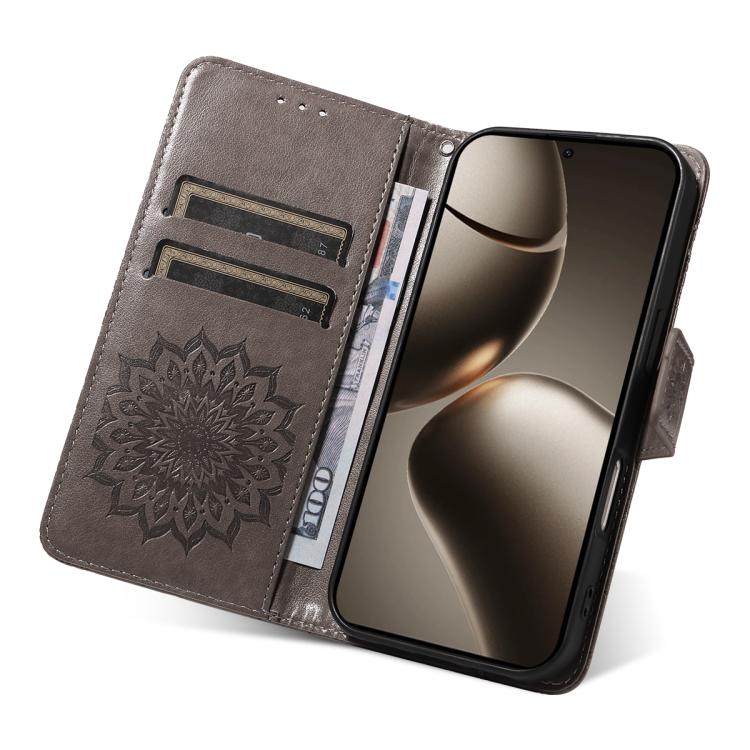 For Xiaomi 15T Pro 5G Embossed Sunflower Pattern Flip Leather Phone Case