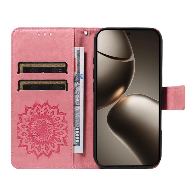 For Xiaomi 15T Pro 5G Embossed Sunflower Pattern Flip Leather Phone Case