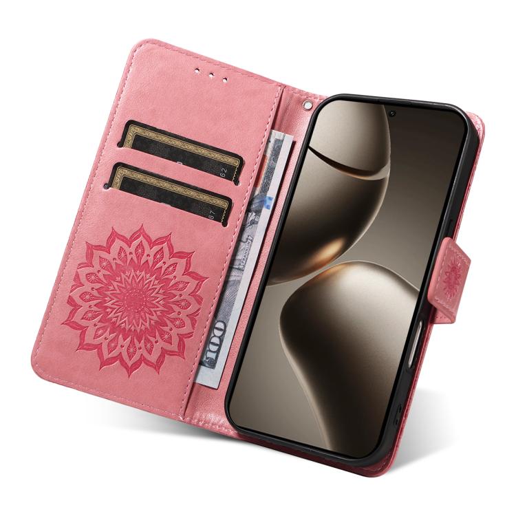 For Xiaomi 15T Pro 5G Embossed Sunflower Pattern Flip Leather Phone Case