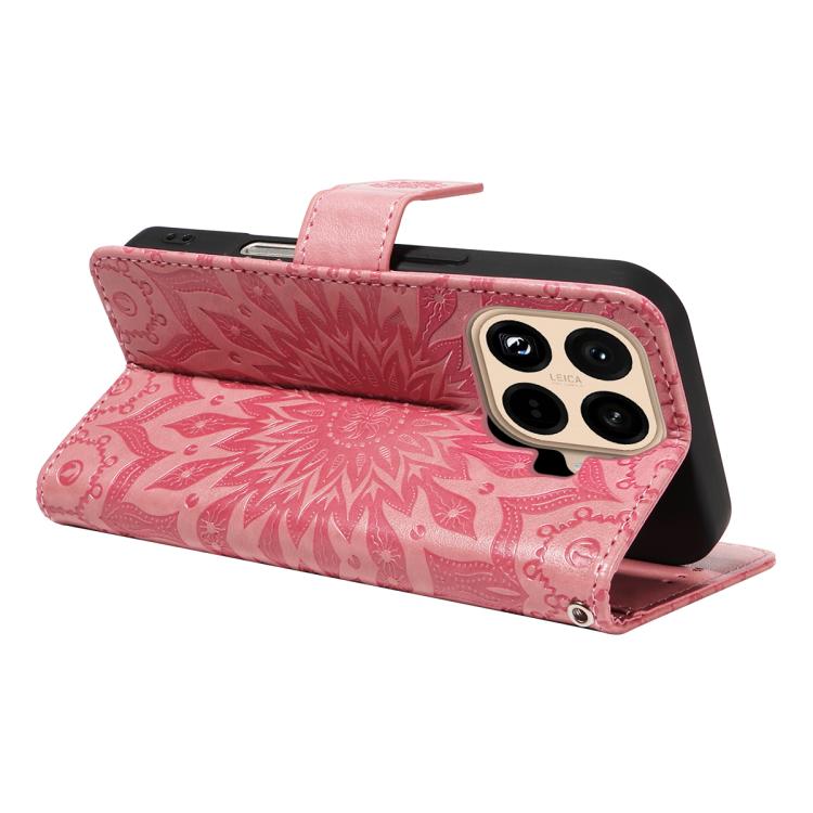 For Xiaomi 15T Pro 5G Embossed Sunflower Pattern Flip Leather Phone Case