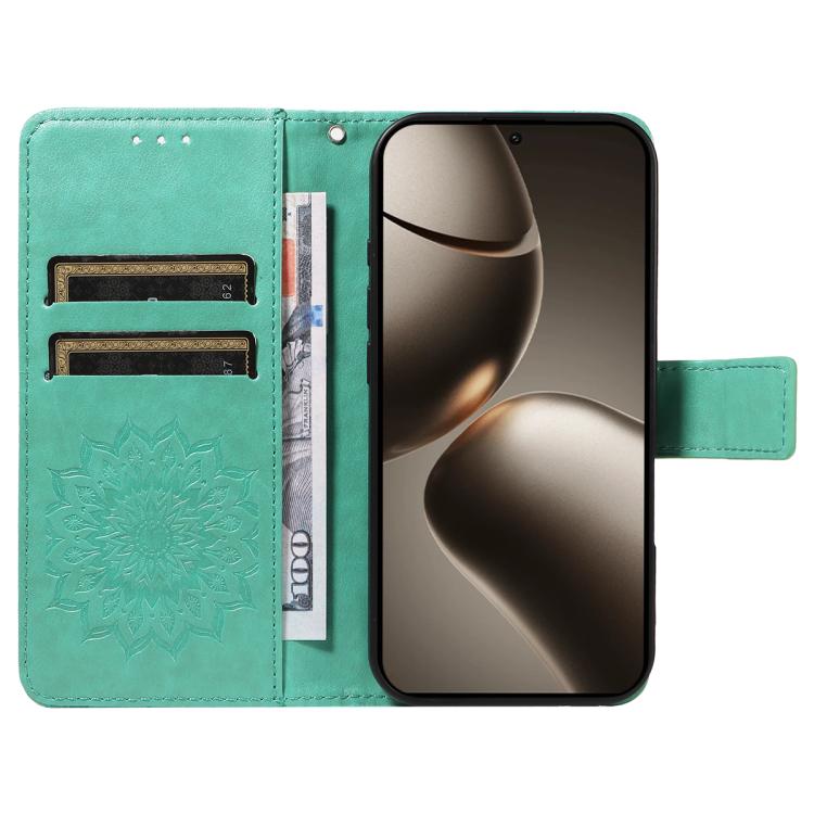 For Xiaomi 15T Pro 5G Embossed Sunflower Pattern Flip Leather Phone Case