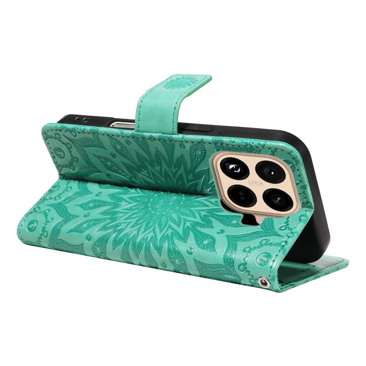 For Xiaomi 15T Pro 5G Embossed Sunflower Pattern Flip Leather Phone Case