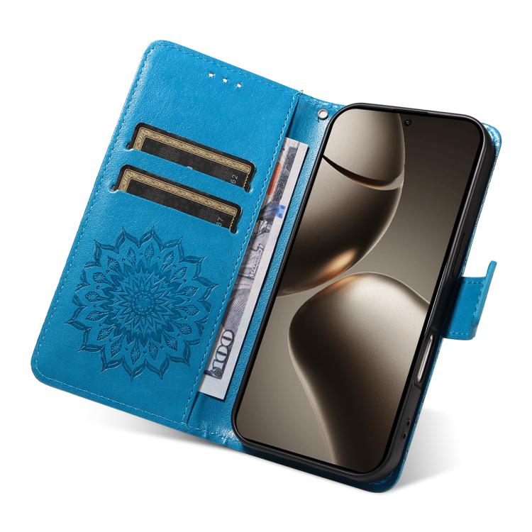For Xiaomi 15T Pro 5G Embossed Sunflower Pattern Flip Leather Phone Case