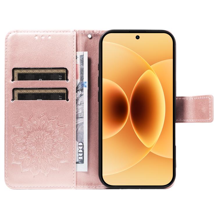 For Xiaomi 17 Embossed Sunflower Pattern Flip Leather Phone Case