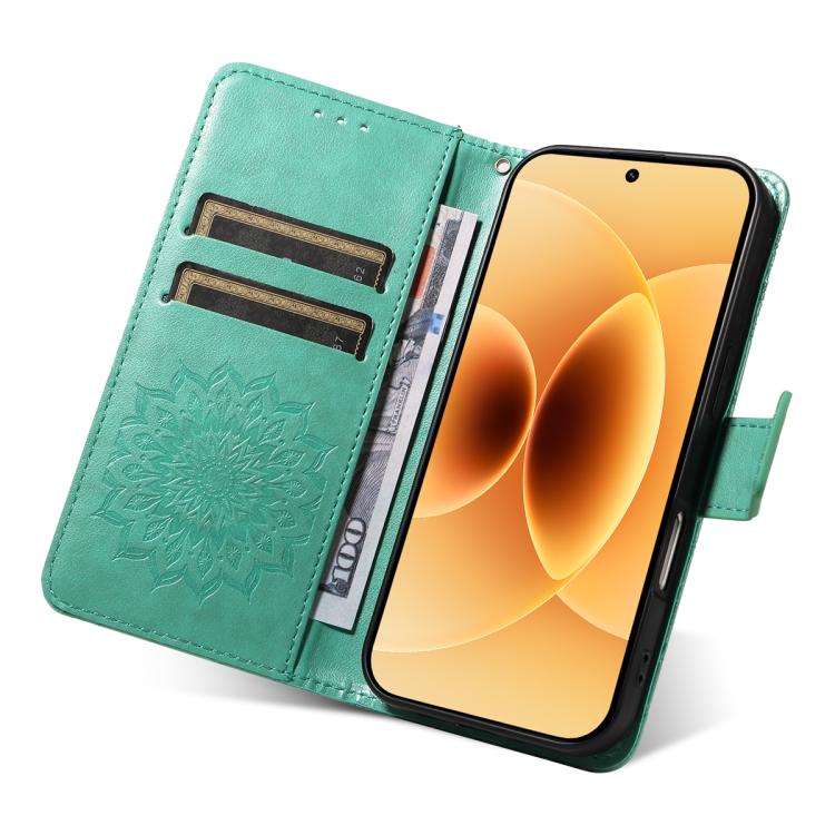 For Xiaomi 17 Embossed Sunflower Pattern Flip Leather Phone Case