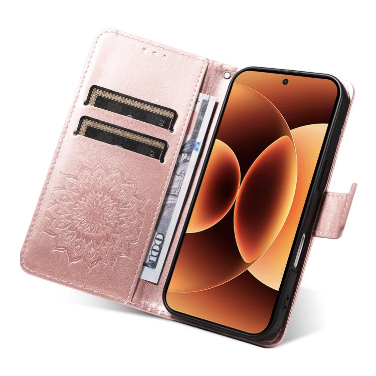 For Xiaomi 17 Pro Max Embossed Sunflower Pattern Flip Leather Phone Case