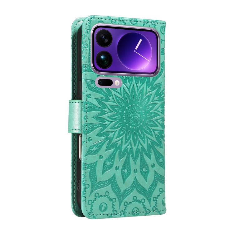 For Xiaomi 17 Pro Max Embossed Sunflower Pattern Flip Leather Phone Case
