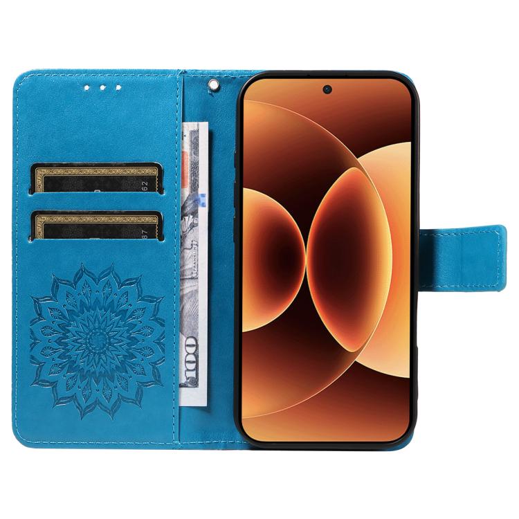 For Xiaomi 17 Pro Max Embossed Sunflower Pattern Flip Leather Phone Case