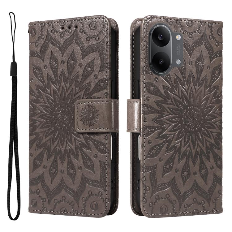 For Xiaomi Poco X8 Pro Max 5G Embossed Sunflower Pattern Flip Leather Phone Case