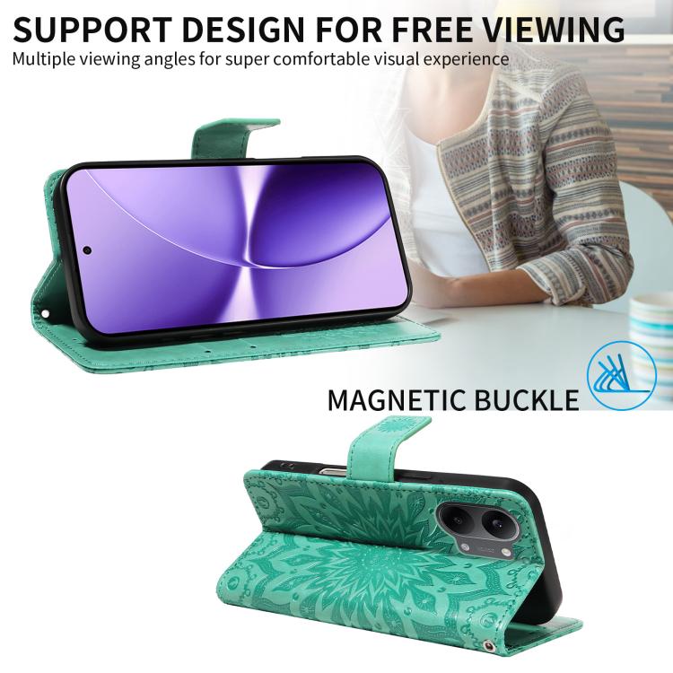 For Xiaomi Poco X8 Pro Max 5G Embossed Sunflower Pattern Flip Leather Phone Case