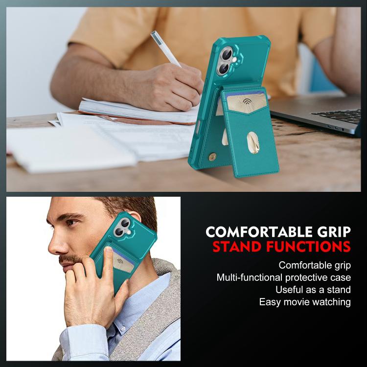 For iPhone 16 Plus 2-in-1 Magnetic Wallet MagSafe Leather Back Phone Case