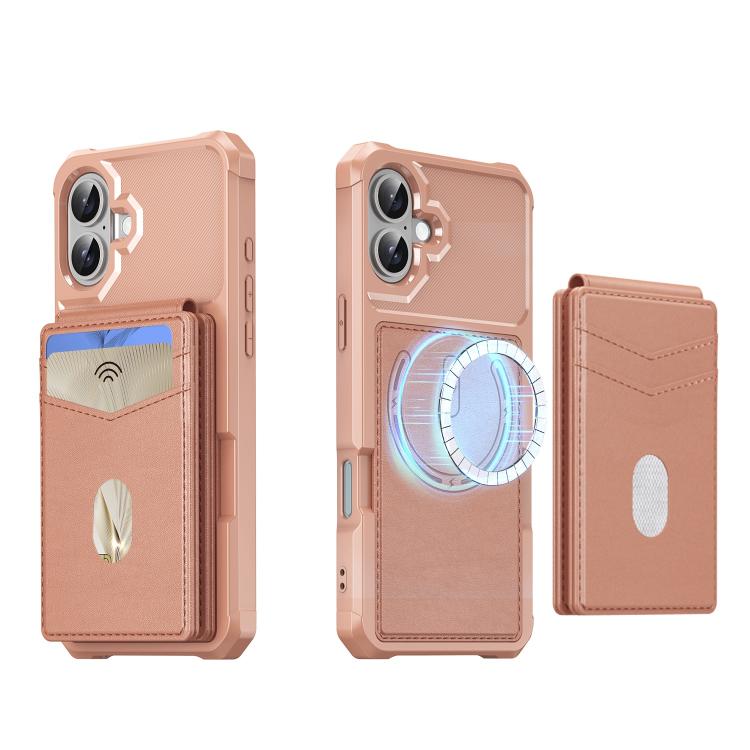 For iPhone 16 Plus 2-in-1 Magnetic Wallet MagSafe Leather Back Phone Case