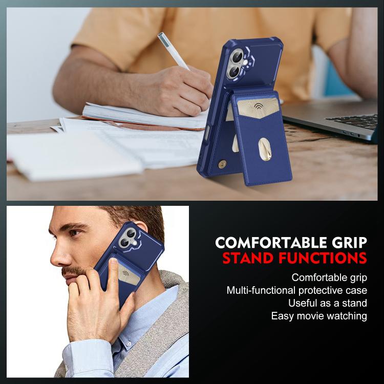 For iPhone 16 2-in-1 Magnetic Wallet MagSafe Leather Back Phone Case