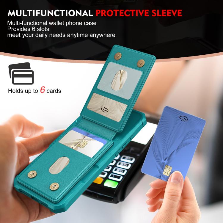 For iPhone 15 Pro Max 2-in-1 Magnetic Wallet MagSafe Leather Back Phone Case
