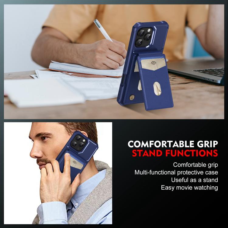 For iPhone 14 2-in-1 Magnetic Wallet MagSafe Leather Back Phone Case