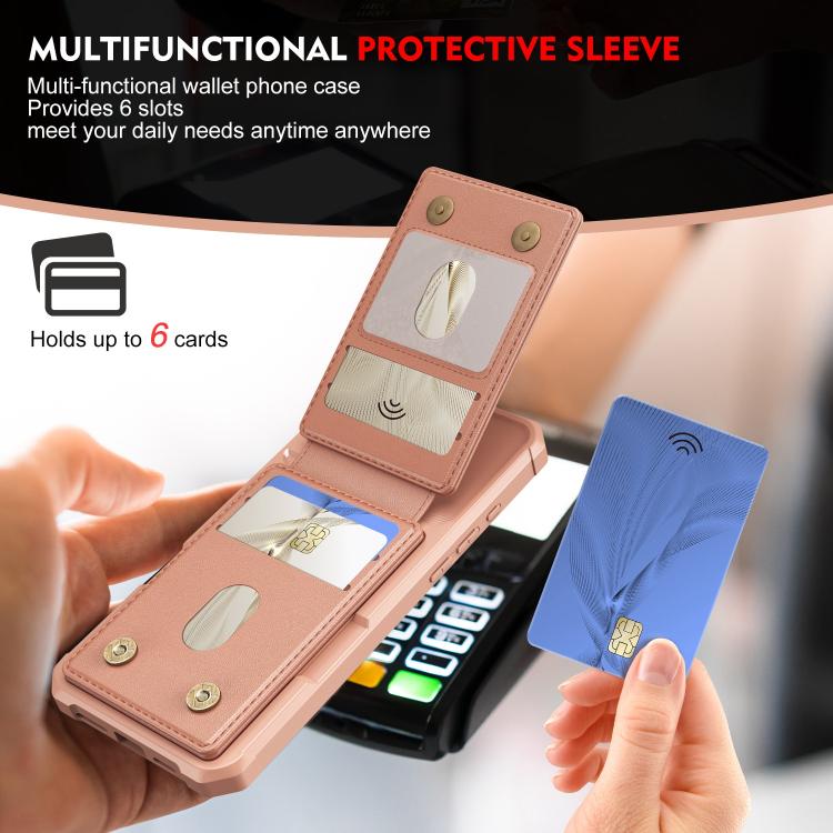 For iPhone 14 2-in-1 Magnetic Wallet MagSafe Leather Back Phone Case