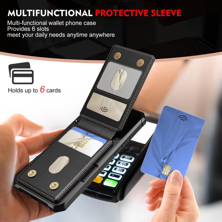 For iPhone 13 Pro 2-in-1 Magnetic Wallet MagSafe Leather Back Phone Case