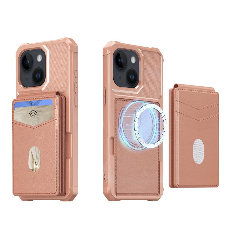 For iPhone 13 2-in-1 Magnetic Wallet MagSafe Leather Back Phone Case