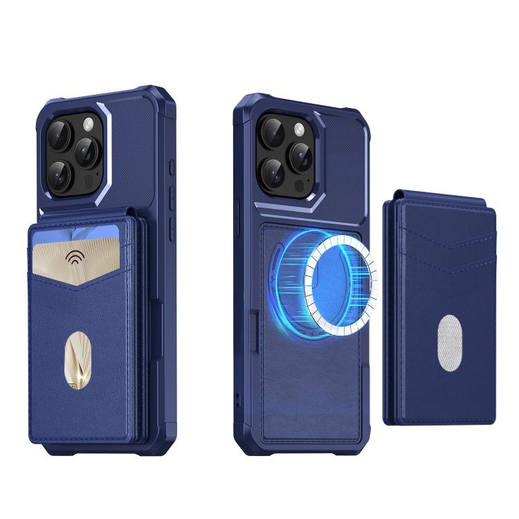 For iPhone 11 Pro Max 2-in-1 Magnetic Wallet MagSafe Leather Back Phone Case