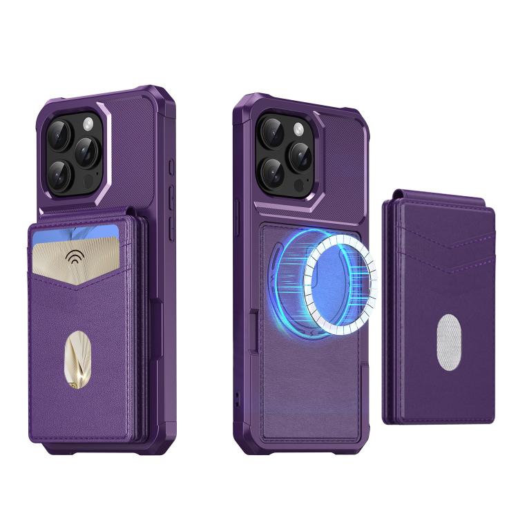For iPhone 11 Pro 2-in-1 Magnetic Wallet MagSafe Leather Back Phone Case