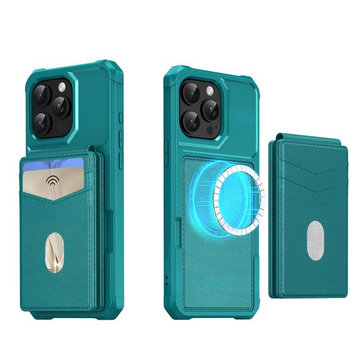 For iPhone 11 Pro 2-in-1 Magnetic Wallet MagSafe Leather Back Phone Case