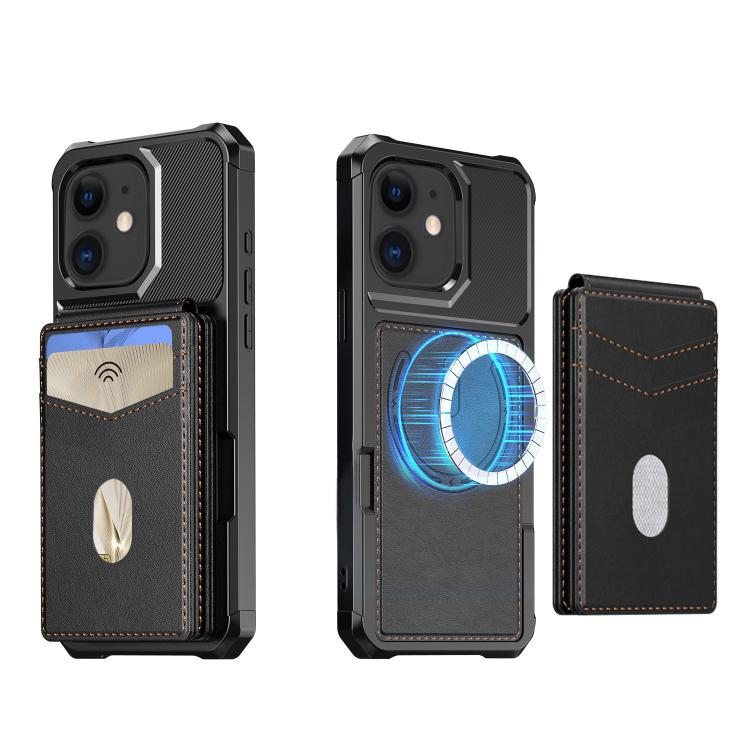 For iPhone 11 2-in-1 Magnetic Wallet MagSafe Leather Back Phone Case