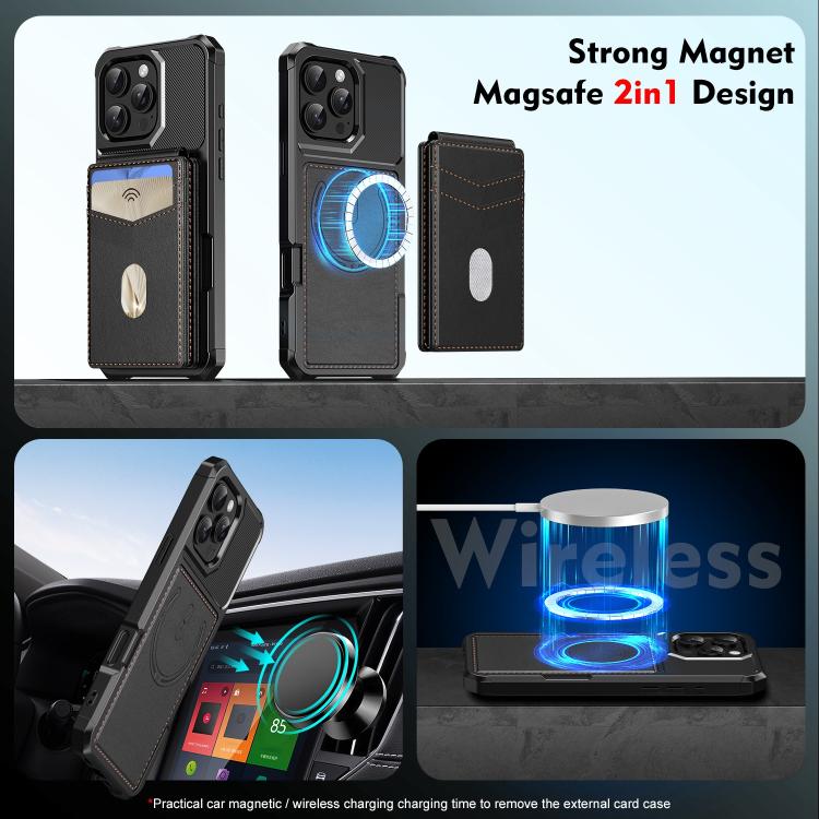 For iPhone 11 2-in-1 Magnetic Wallet MagSafe Leather Back Phone Case