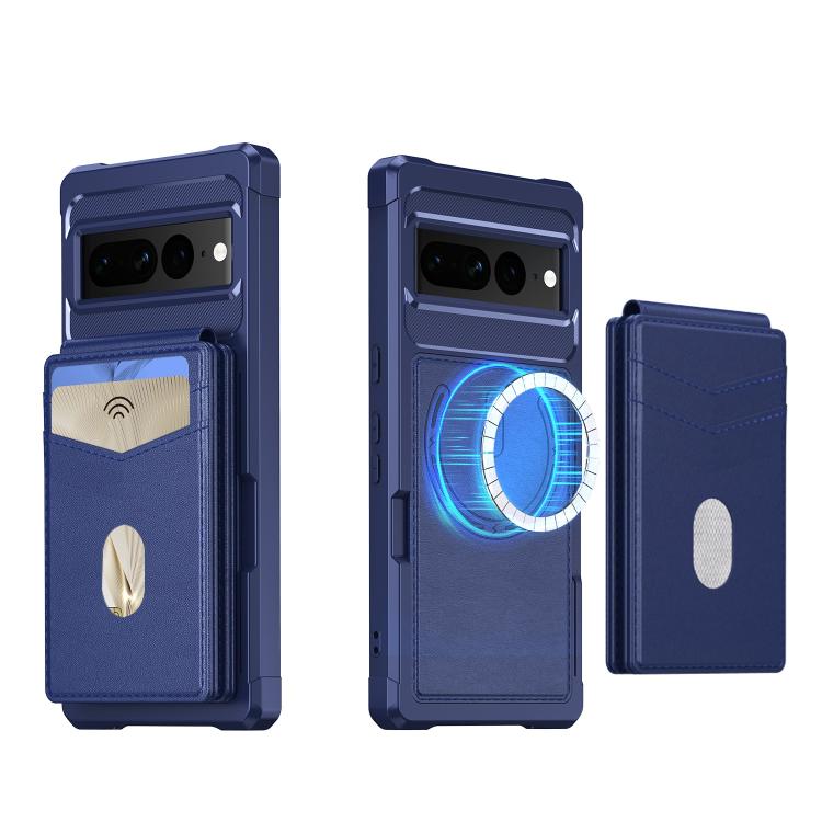 For Google Pixel 7 2-in-1 RFID Wallet Magnetic MagSafe Leather Phone Case