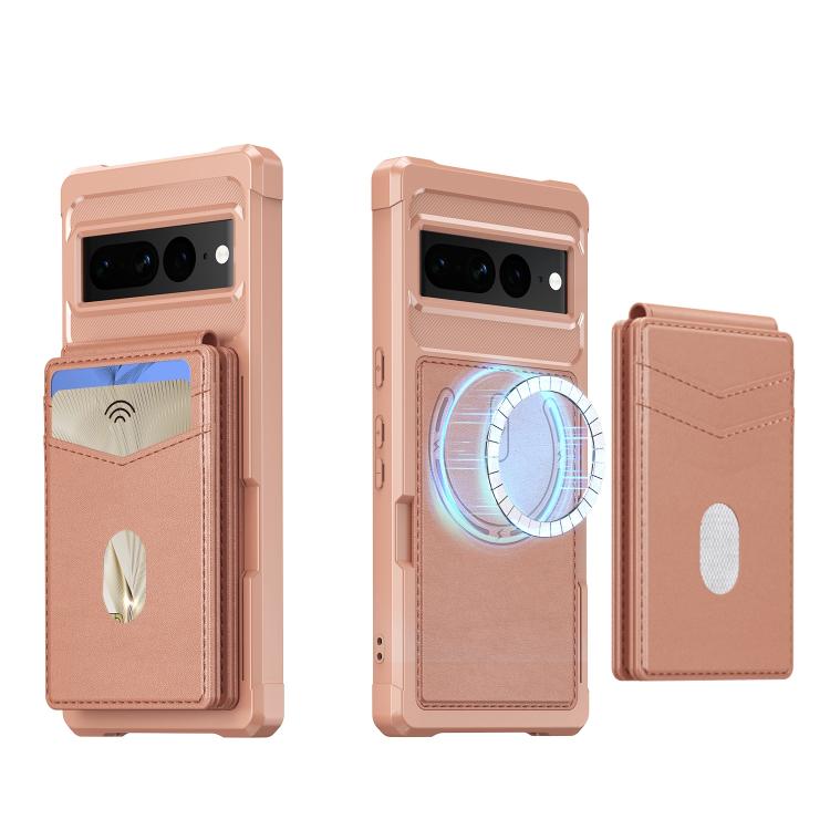 For Google Pixel 7 Pro 2-in-1 RFID Wallet Magnetic MagSafe Leather Phone Case