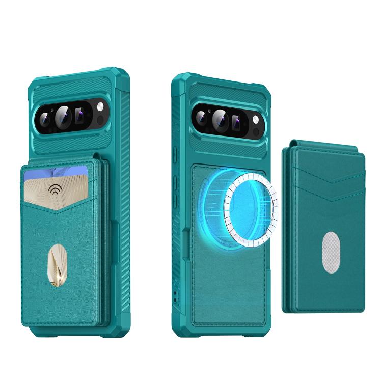 For Google Pixel 9 / 9 Pro 2-in-1 RFID Wallet Magnetic MagSafe Leather Phone Case