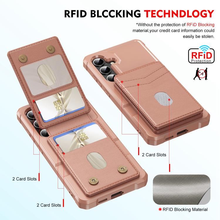 For Samsung Galaxy S25+ 5G 2-in-1 Magnetic Wallet MagSafe Leather Back Phone Case