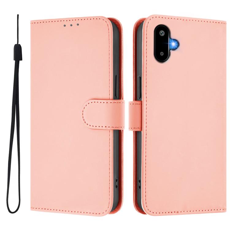 For Samsung Galaxy F06 5G / M06 5G Skin Feel Solid Color Leather Phone Case with Lanyard