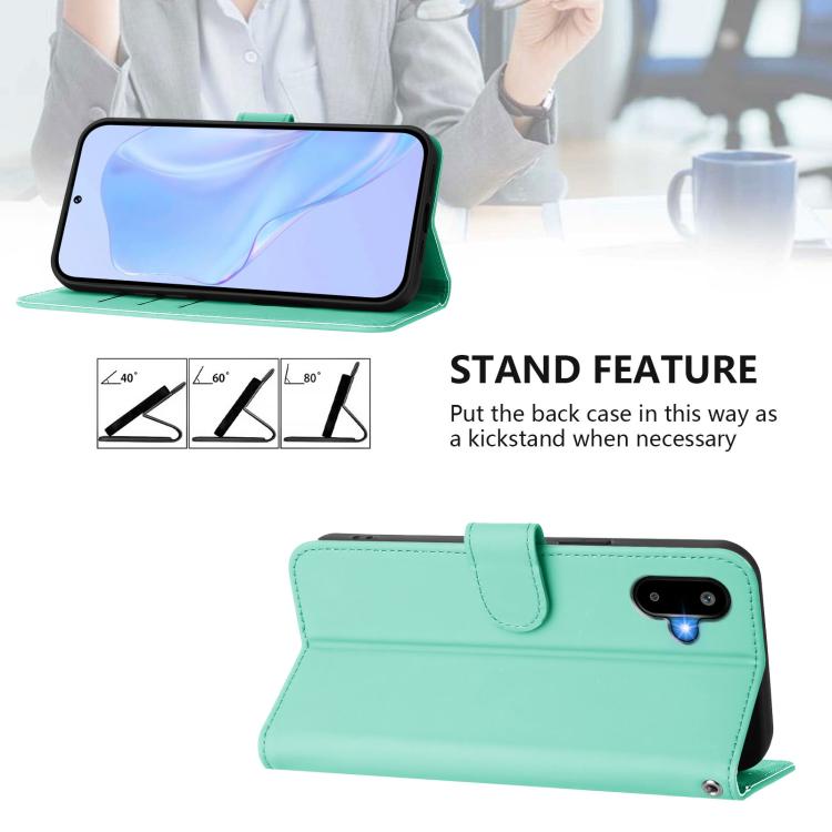 For Samsung Galaxy F06 5G / M06 5G Skin Feel Solid Color Leather Phone Case with Lanyard