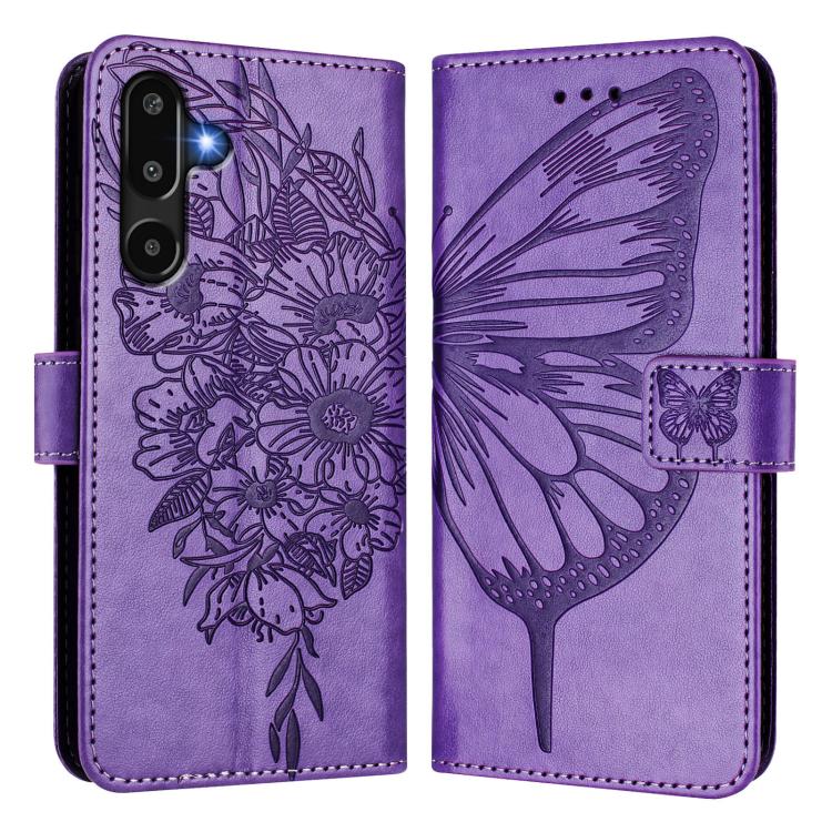 For Samsung Galaxy F16 5G Global Embossed Butterfly Leather Phone Case