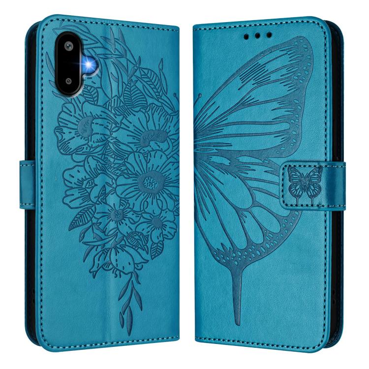For Samsung Galaxy F06 5G / M06 5G Embossed Butterfly Leather Phone Case