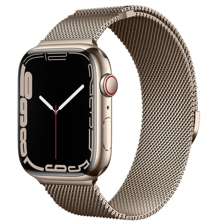 For Apple Watch 42mm / 41mm / 40mm / 38mm Kalebol Semi-circular Milanese Stainless Steel Strap