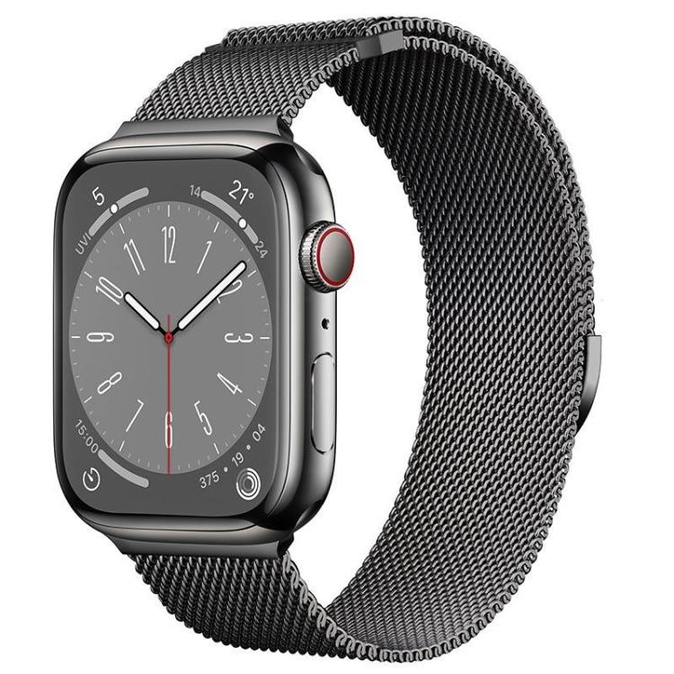For Apple Watch 42mm / 41mm / 40mm / 38mm Kalebol Semi-circular Milanese Stainless Steel Strap