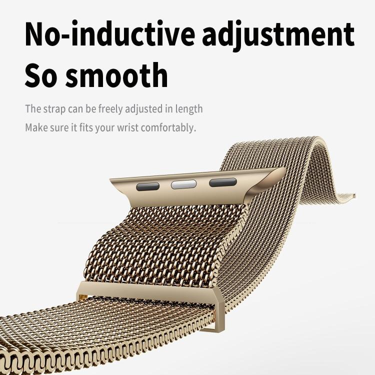For Apple Watch 42mm / 41mm / 40mm / 38mm Kalebol Semi-circular Milanese Stainless Steel Strap