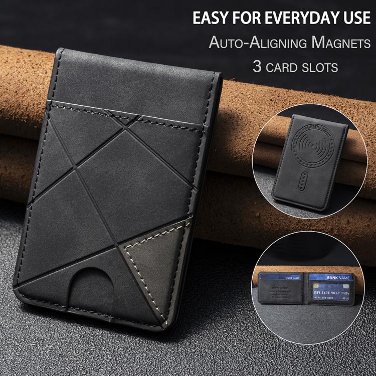 Prismatic Leather Vertical Magnetic Wallet Card Bag Case