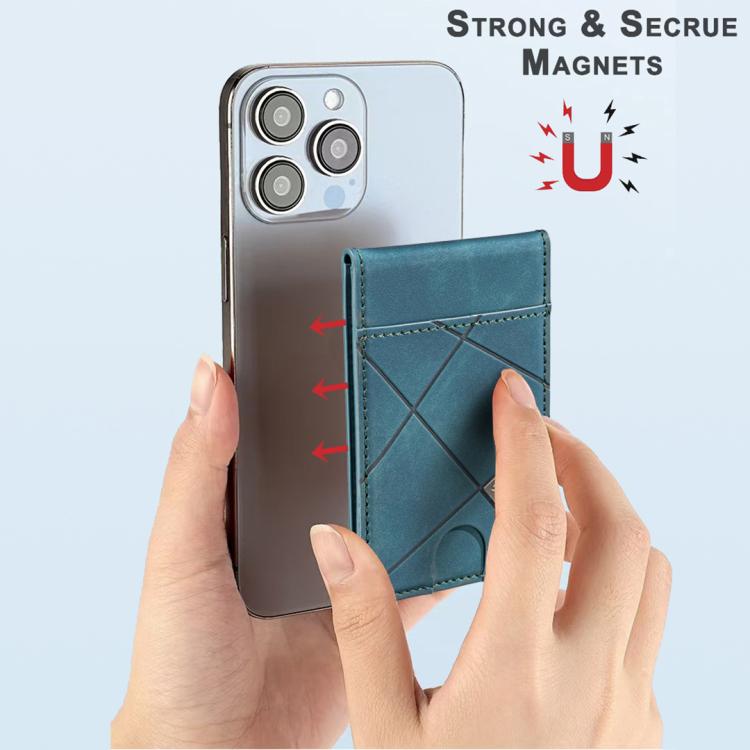 Prismatic Leather Vertical Magnetic Wallet Card Bag Case
